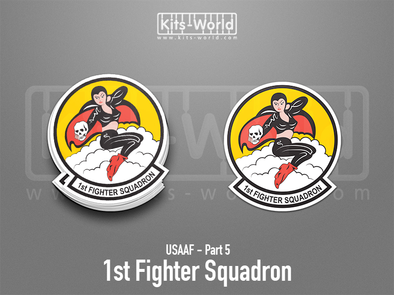 Kitsworld SAV Sticker - USAAF - 1st Fighter Squadron W:90mm x H:100mm 